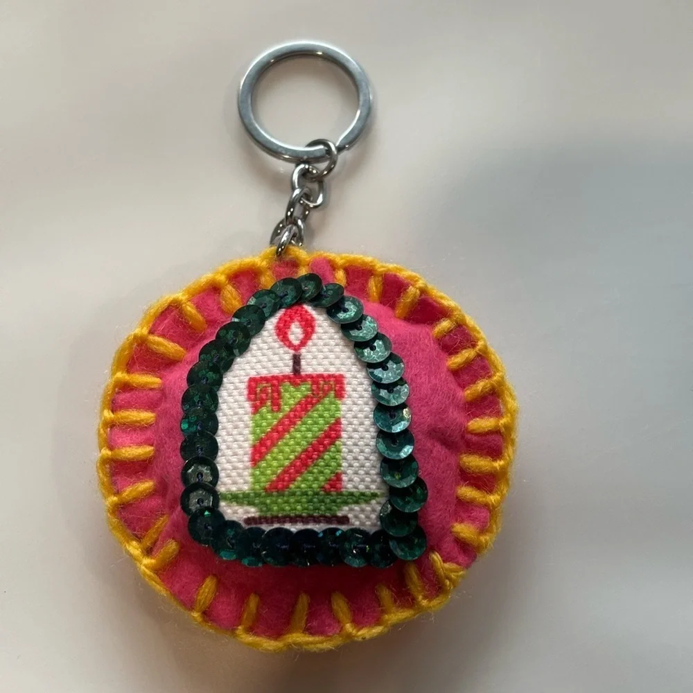 Colorful Candle Keychain